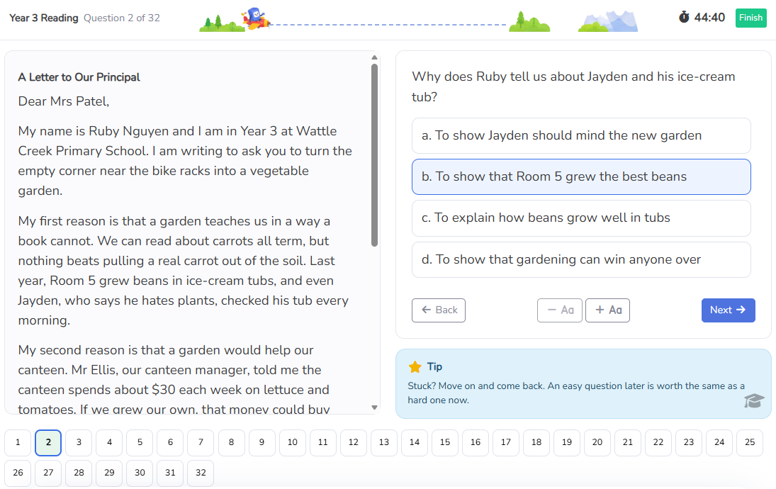 Litzi NAPLAN-style practice tests - reading