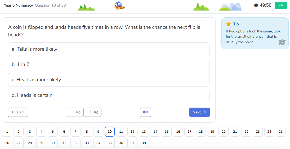 Litzi NAPLAN-style practice tests - Numeracy